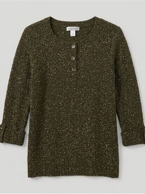 CHRISTOPHER & BANKS Pullover Sweater, Women’s M, Green